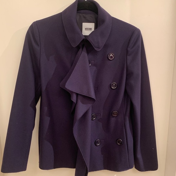Moschino Cheap and Chic Wool Blazer Jacket Blue 6 - Picture 2 of 7